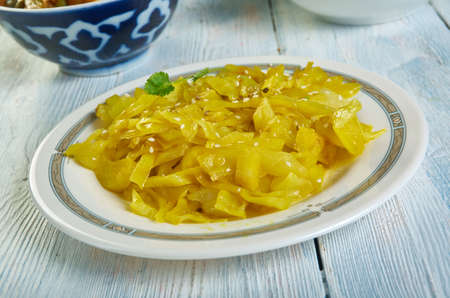 Patta Gobhi Gujarati , Cabbage Cooked in Gujarati Styleの写真素材