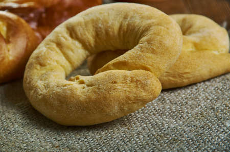 kalachiki, Russian traditional pies piroshki , Eastern European bread, assorted pastry: dishes, Top...