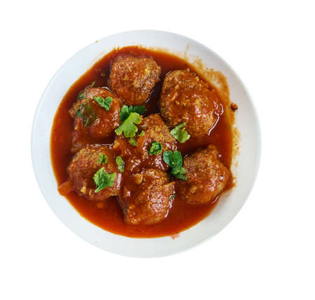Lauki ke Kofte, light tomato based delicious gravy dunked with koftas made from bottle gourdの写真素材