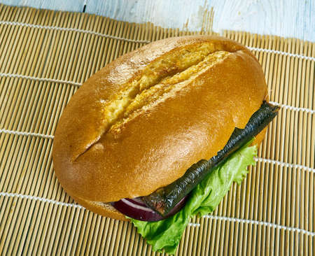 BalÄ±k ekmek -  street food item in Turkish cuisine. It is a sandwich of a filet of fried or...