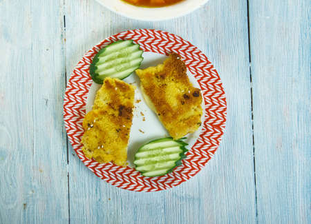 Kaassouffle - Dutch cheese souffle , most popular snack in the Netherlandsの写真素材