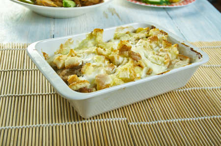 Crock Pot Chicken Stuffing Casserole , Tender chicken and savory stuffing every timeの写真素材