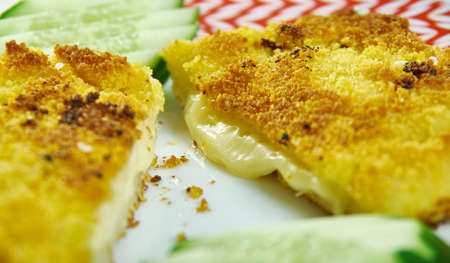 Kaassouffle - Dutch cheese souffle , most popular snack in the Netherlands 