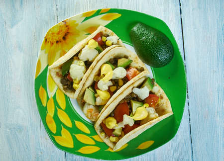 Roasted Cauliflower and Lentil Tacos with Creamy Chipotle Sauce