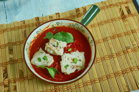 Spanish Cod One Pot, Cod simmered in chorizo and saffron spiked broth with chick peas, lemon and...