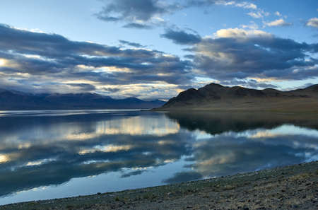 Tolbo Nuur Lake  in Mongolia, landscapes of Western Mongolia, Asia travels, mountain lakeの写真素材