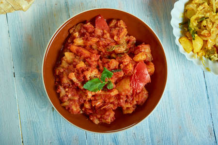 Cape Malay vegetarian curry , developed by the Malaysian immigrants in South Africa.