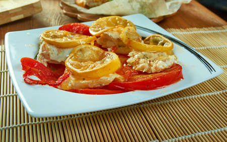 Cod Fish Skillet  - Mediterranean  Pan-Seared Cod in White Wine Tomato Basil Sauce.