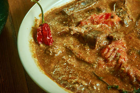 Fergese of Tiirana  with beef liver, Albanian national dishesの写真素材