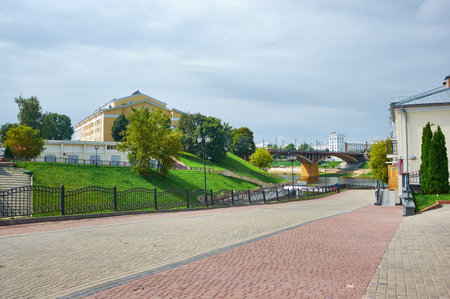 Vitebsk city in Belarus,  View of the historical center. August 8, 2019のeditorial素材