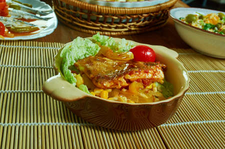 Cajun Style Catfish with Corn Salsa, Creole seasoning  Louisiana-style