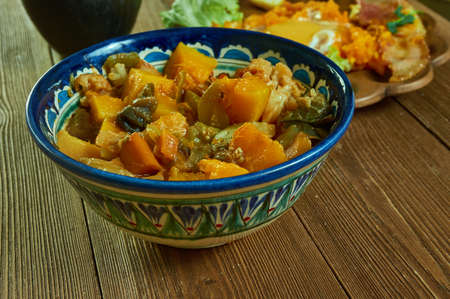 Marqa glarha - Traditional Tunisian pumpkin stew.の写真素材