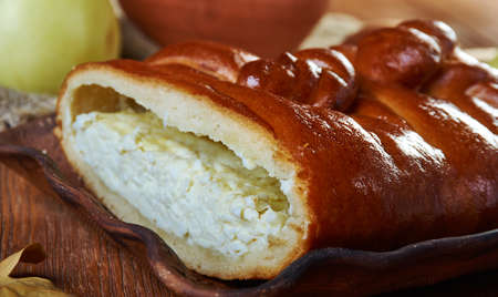 Scandinavian stuffed pies with egg and cottage cheese