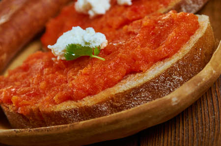Ljutenica, vegetable relish or chutney. Bulgarian, national  cuisine, Traditional assorted Balkans...