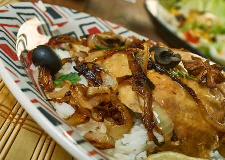 Senegalese Lemon Chicken , African Chicken Yassa Popular in West Africaの写真素材