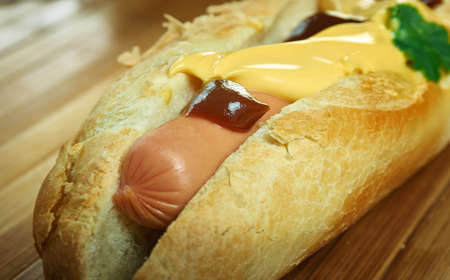 Jumbo Frankfurters, great tasting frankfurters Hot Dogsの写真素材