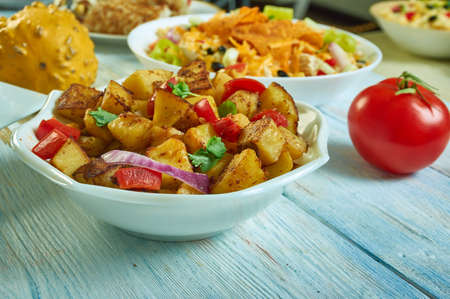 Southwest Roasted Potatoes flavors like red onions, bell peppers, and spices , Southwest  cuisine,...