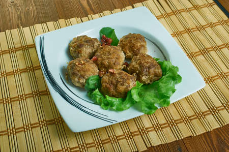 Paleo  Salisbury Steak Meatballs, umami-rich gravy, flavorful meatballsの写真素材