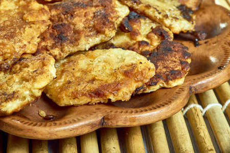 Kenyan Bajias, seasoned, battered and fried potatoesの写真素材