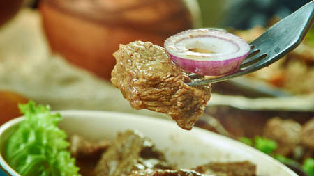 Coorg Pandi Curry,  South India. Kodagu cuisine is made with pork simmered in aromatic spices .の写真素材