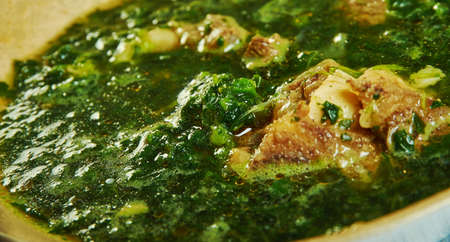  Moloukhiya, meat of jute leaves, Algerian cuisine, Traditional assorted Mediterranean dishes, Top...