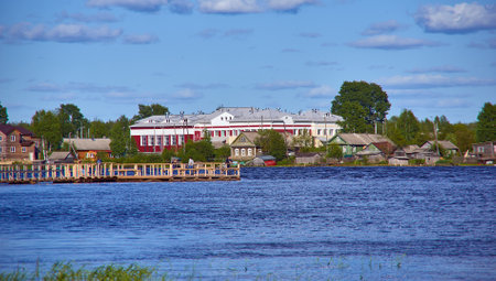 View of Onega river, Kargopol, Arkhangelsk Region, north Russiaのeditorial素材