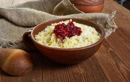 Frugtgrod sweet fruit dish from Denmark.の写真素材