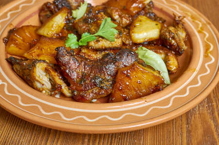 Pork caramelised pineapple adobo, recipe is for non-Muslims only