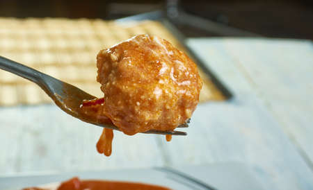 Kyufteta po chirpanski - Bulgarian meatballs in sauceの写真素材