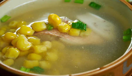 Kya zan hinga chicken consommÃ© dish in Burmese cuisine.の写真素材