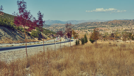 Denizli Province, rural landscape located in Aegean region of Turkey