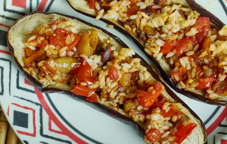 Zuppa aretina - Italian Tomato Chowder with Basilの写真素材