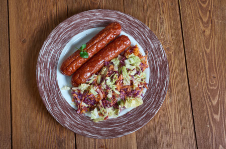 Snorkers sausage -British English colloquialism for sausages. It may have a Royal Navy slang origin.の写真素材