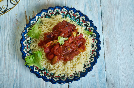 Torborgee - Liberian stew made with torborgee beans and palm oil by the addition of dried meatの写真素材