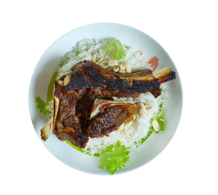 Kompir mandza - simple North Macedonian potato stewの写真素材