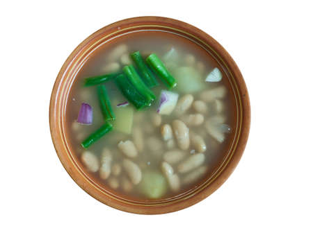 Zivanska Slovak - casserole slice potatoes with salt, pepper, paprika, marjoram and pork sausageの写真素材