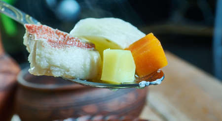 Manhattan-Style Catfish Chowder, traditionally describes a French fish stew made with cream