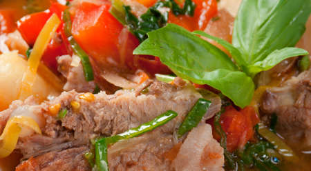 Chimichurri rojo - red version of the timeless Argentinian chimichurri sauceの写真素材