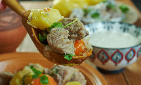 Bulgarian pork with vegetables - Baraboy c mrvy svinsko-s-kartofiの写真素材