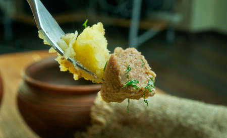 Minestra di lenticchie e pasta - Umbrian Pasta and lentil soupの写真素材