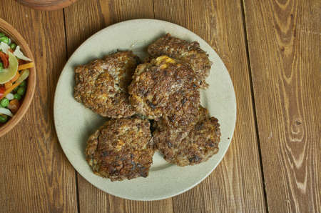 Medisterkaker - Norwegian Pork Patties close upの写真素材