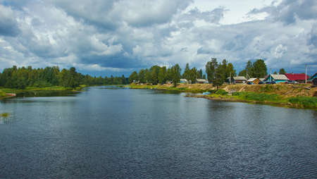 North Russian village, Kenozersky National Park, Arkhangelsk region, Russiaの写真素材