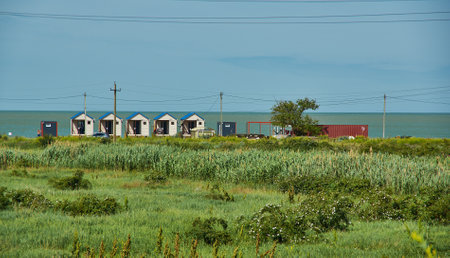 Kaspiysk, city in the Republic of Dagestan, Russia, located on the Caspian Seaの写真素材