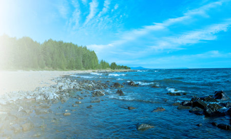 coast of Lake Baikal. Gremyachinsk village. Russia