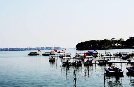 Lake view in autumnのeditorial素材