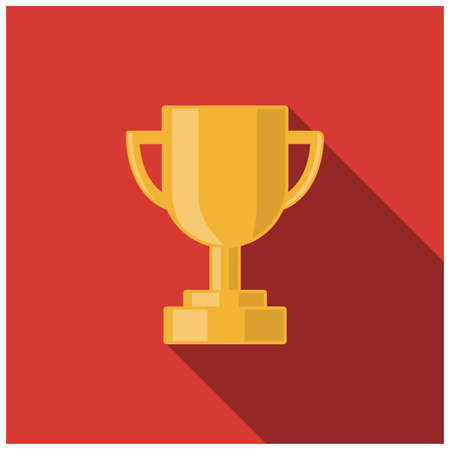 Throphy Icon. Champion Vector. Winner Illustration Sign. Best Achievement Symbol. Trophy Cupsのイラスト素材