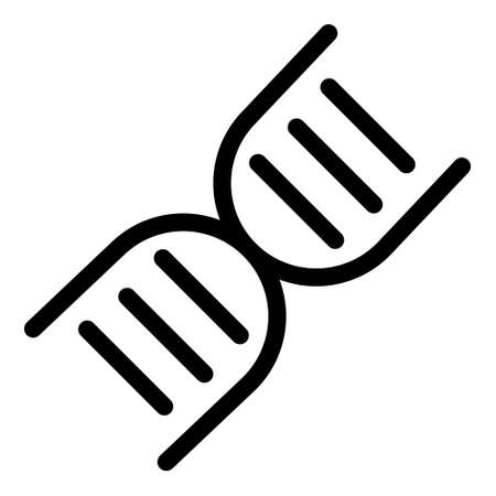 DNA Icon, DNA Structure molecule icon. Vector molecule. Chromosome icon, DNA Strand, DNA icon in trendy flat design, DNA icon on white backgroundのイラスト素材