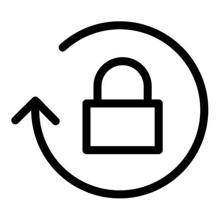 Secure shopping icon vector isolated on white background, secure checkout iconのイラスト素材