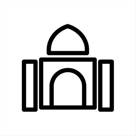 Islamic mosque icon vector. Trendy flat islamic mosque icon from religion collection isolated on white background. Vector illustration can be used for web and mobile graphic design, logoのイラスト素材