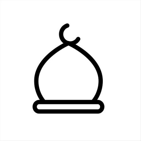 Mosque domes icon in outline style. Vector illustration. mosque domes vector icons designs can be used for mobile, ui, web. mosque dome icon, ramadan festival vectorのイラスト素材